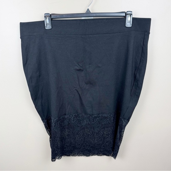 Torrid Black Rayon Nylon Pencil Ponte Lace Knee-Length Cocktail Skirt Size 3X - Picture 2 of 7